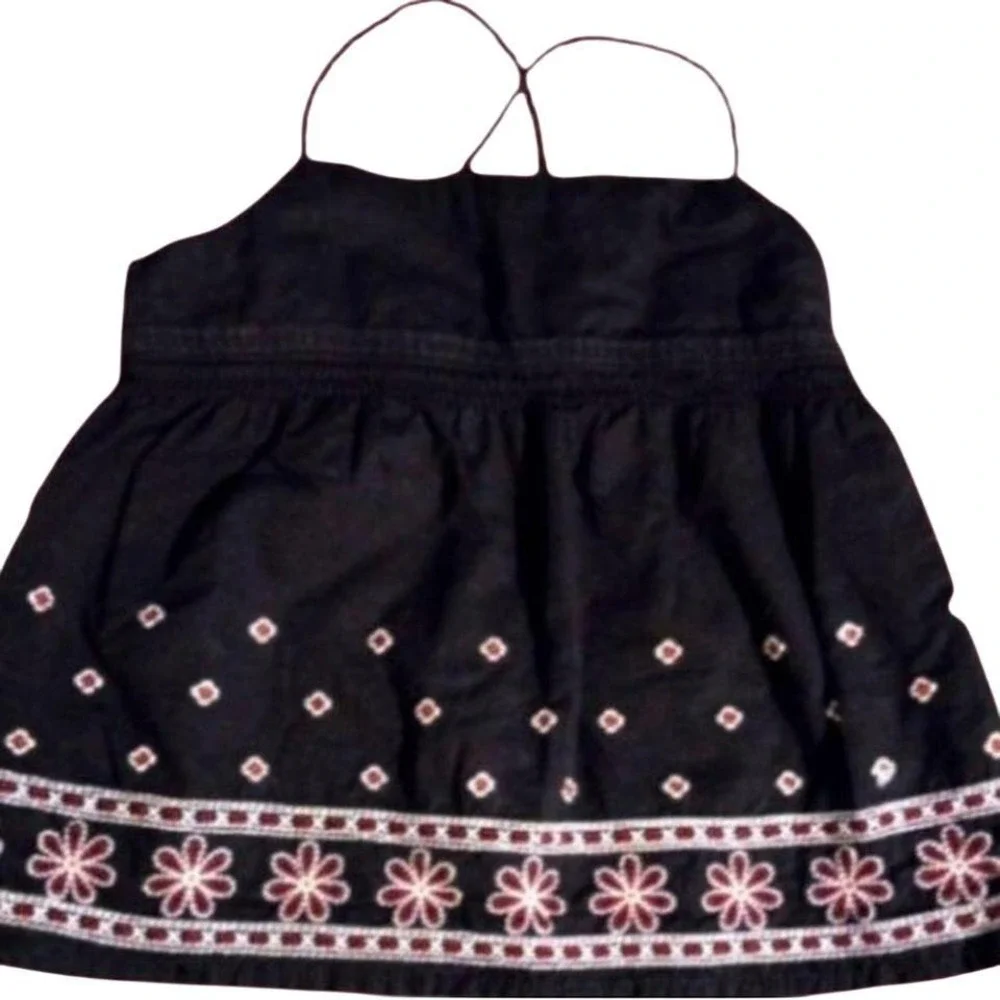 Baby GAP Black‎ Embroidered Flower Dress SKUK074